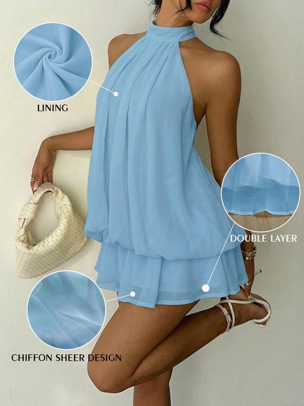 Elegant Summer Halter Dress