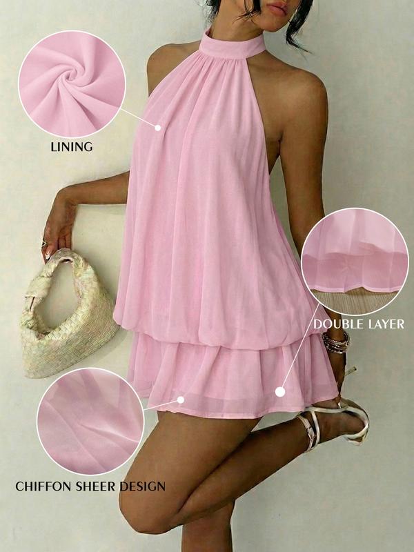Elegant Summer Halter Dress