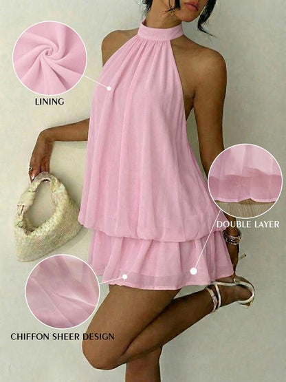 Elegant Summer Halter Dress