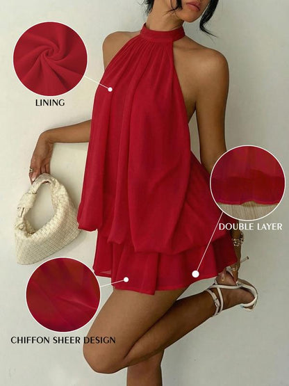 Elegant Summer Halter Dress