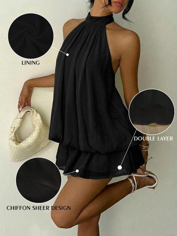 Elegant Summer Halter Dress