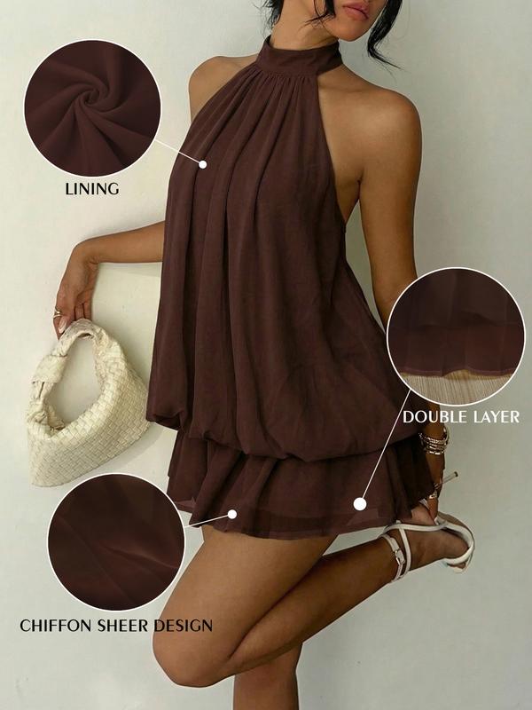 Elegant Summer Halter Dress