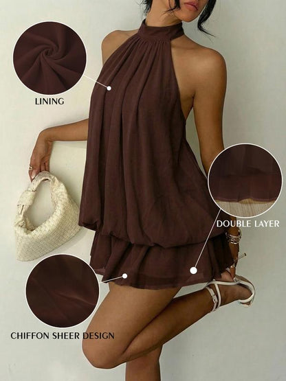 Elegant Summer Halter Dress
